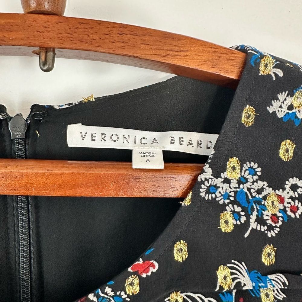 Veronica Beard Parc Printed Silk Blend Dress Size 8 - Picture 5 of 11
